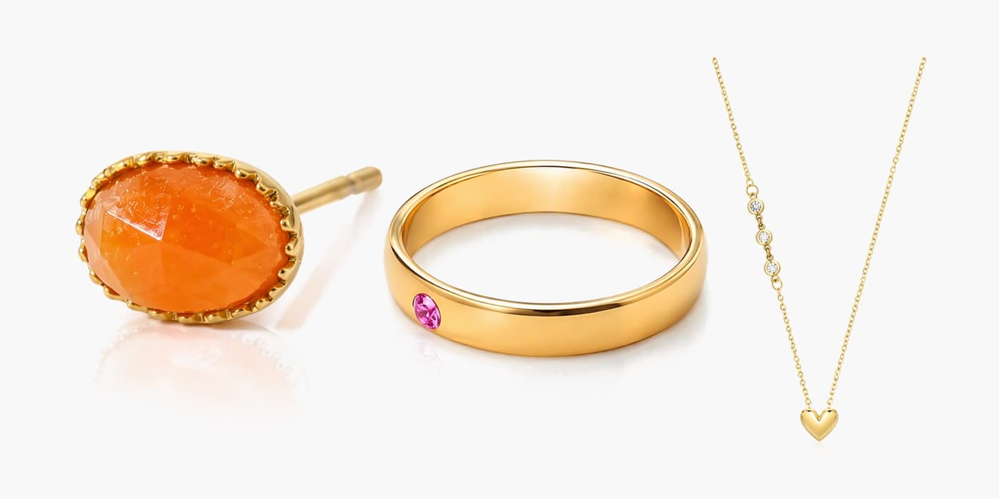 Gold Minimalist Jewelry Gift Set