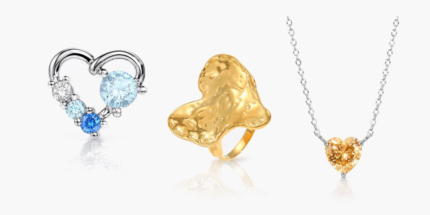 Silver Heart Trio Gift Set