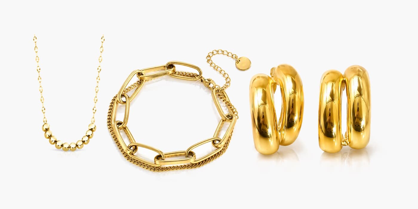 Gold Minimalist Jewelry Set