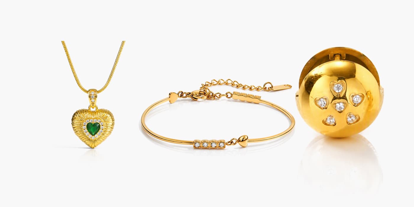 Warm Gold Heart Trio