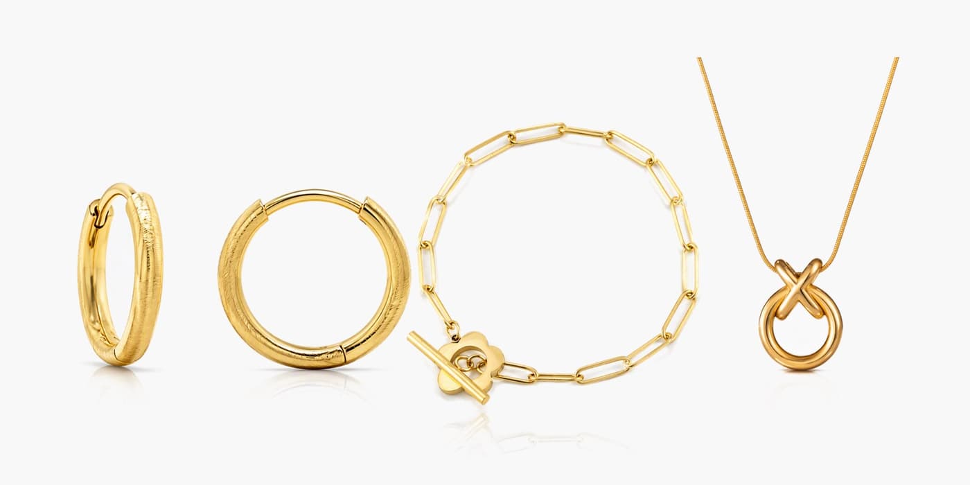 Gold Minimalist Jewelry Layered Set