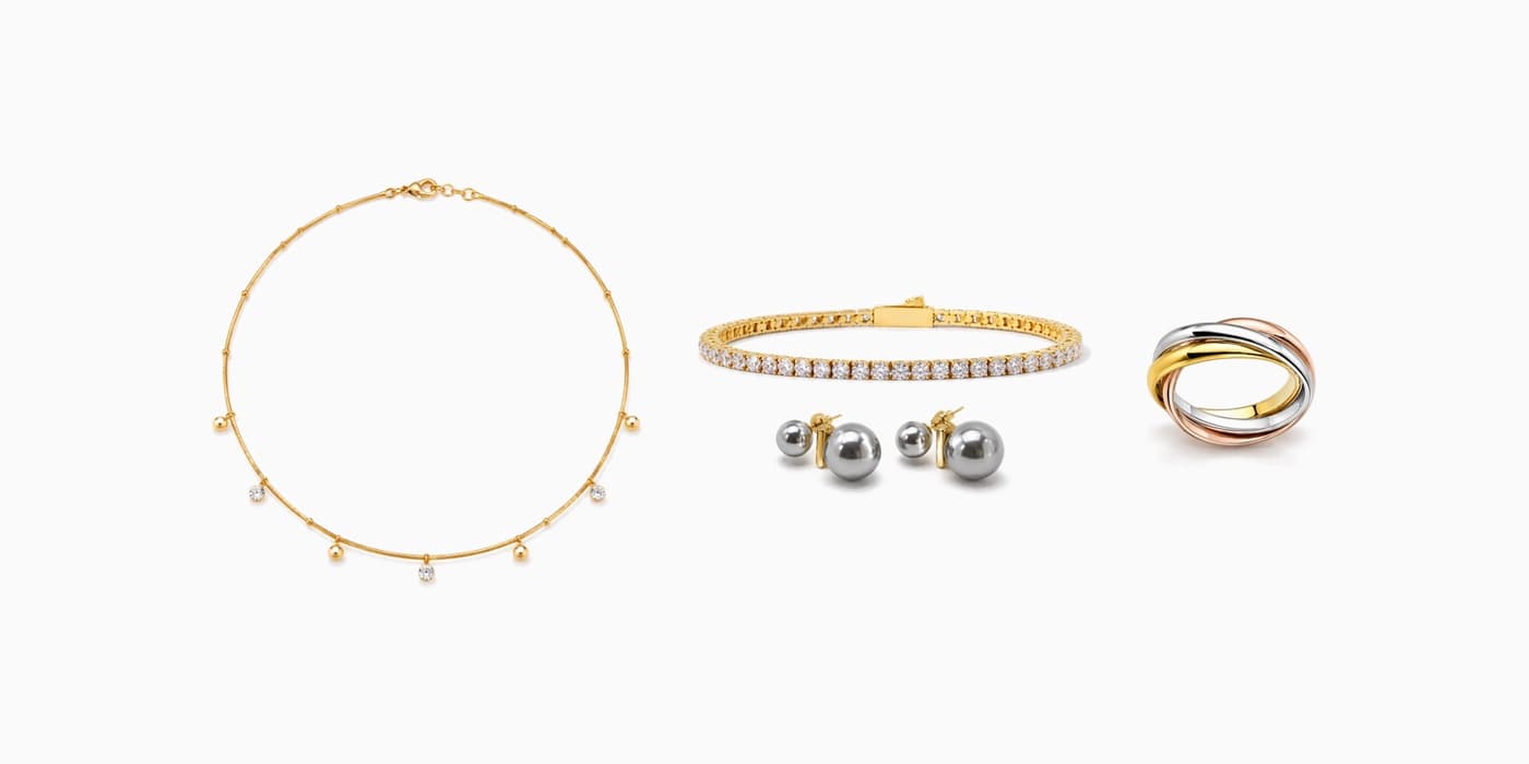 Everyday Gold Stack with Pearl and Zircon