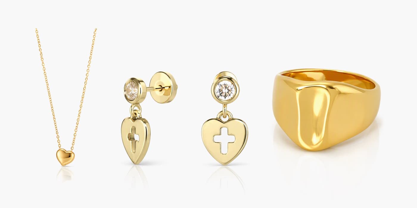 Everyday Gold Heart & Pearl Stack