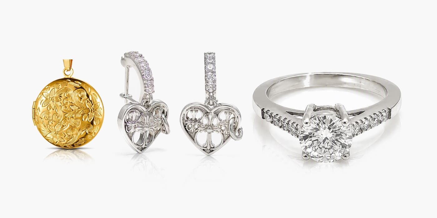 Silver Romantic Flower Jewelry Set