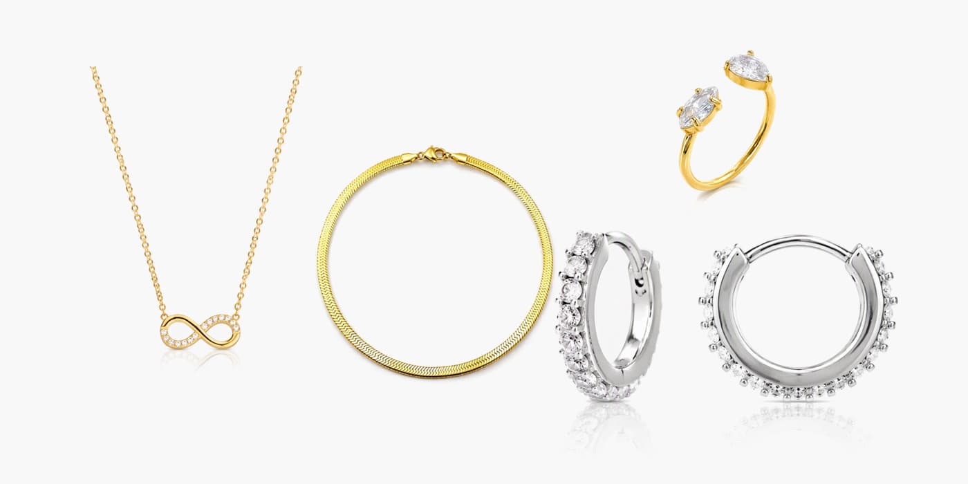 Silver Minimalist Infinity Jewelry Layering Set
