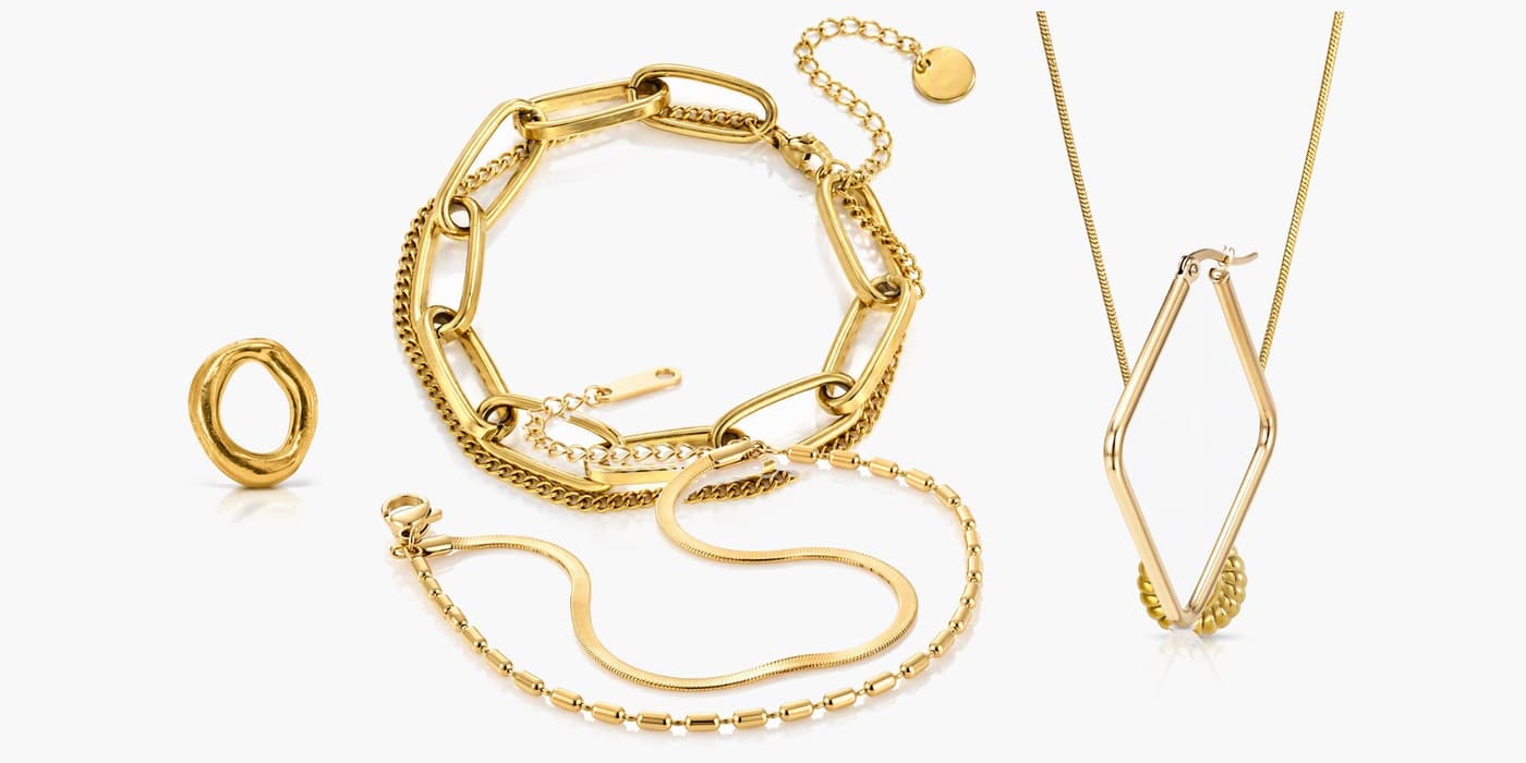 Gold Minimalist Jewelry Set