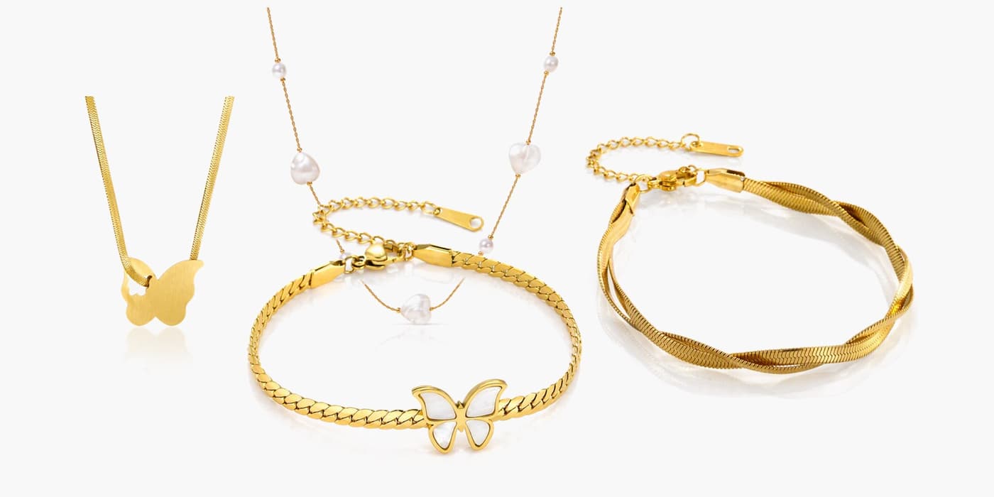 Warm Gold Layered Everyday Set