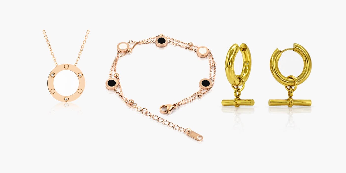 Warm Tone Circle Jewelry Set