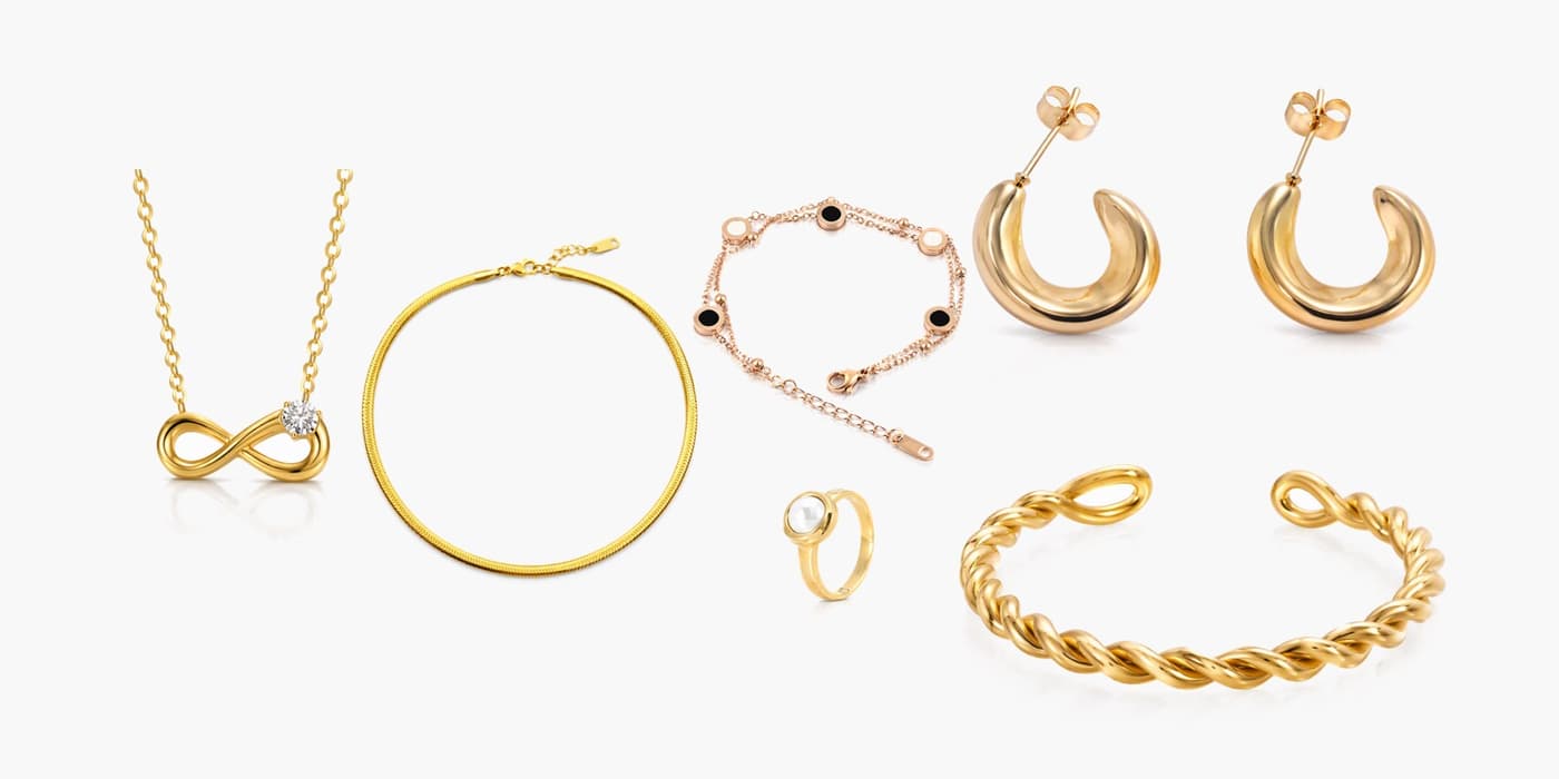 Classic Gold Jewelry Layering Set