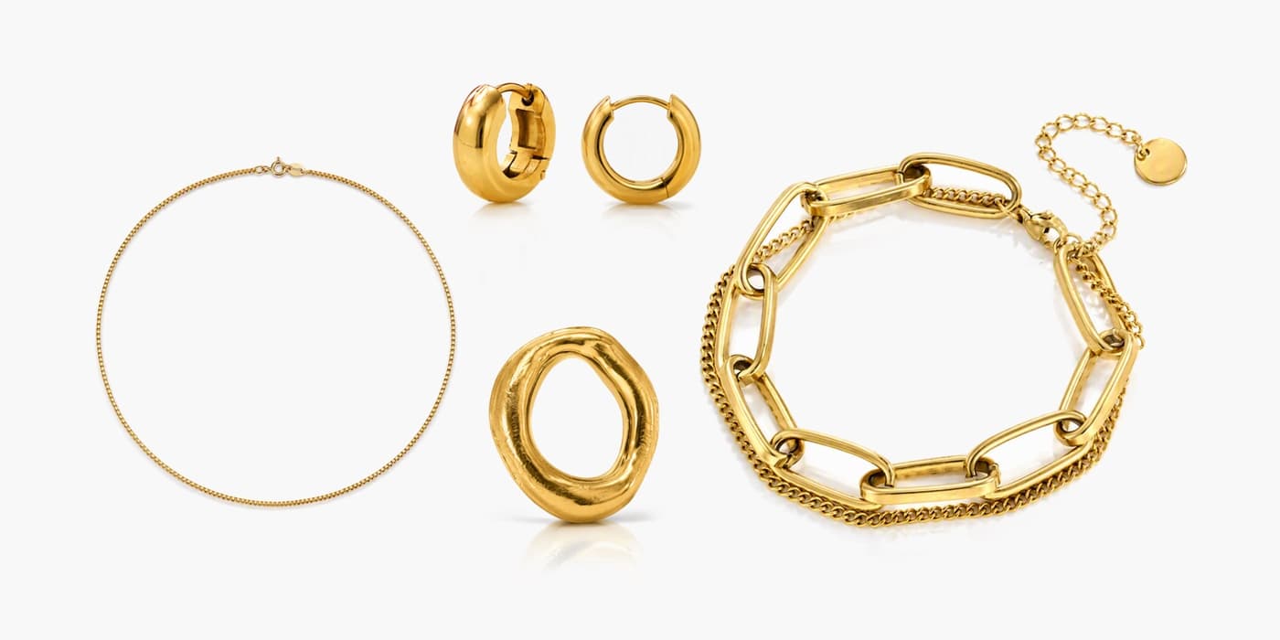 Gold Minimalist Jewelry Set