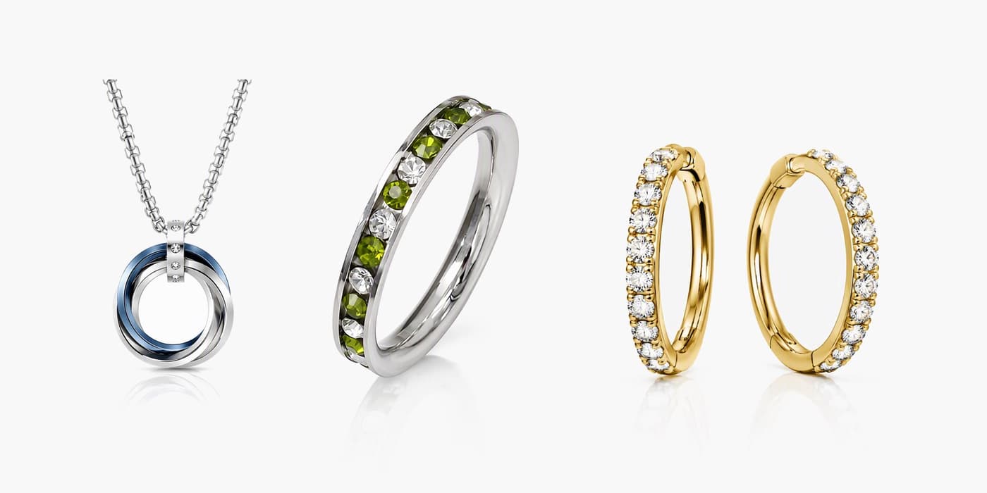 Silver Classic Circle Jewelry Layering Set