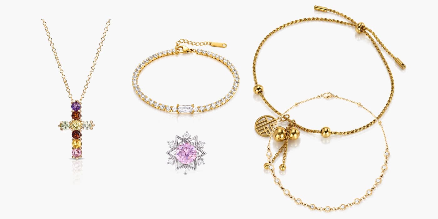 Gold Classic Jewelry Set