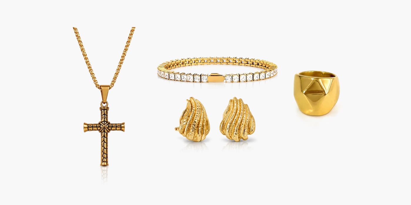 Statement Night Gold Layering Set