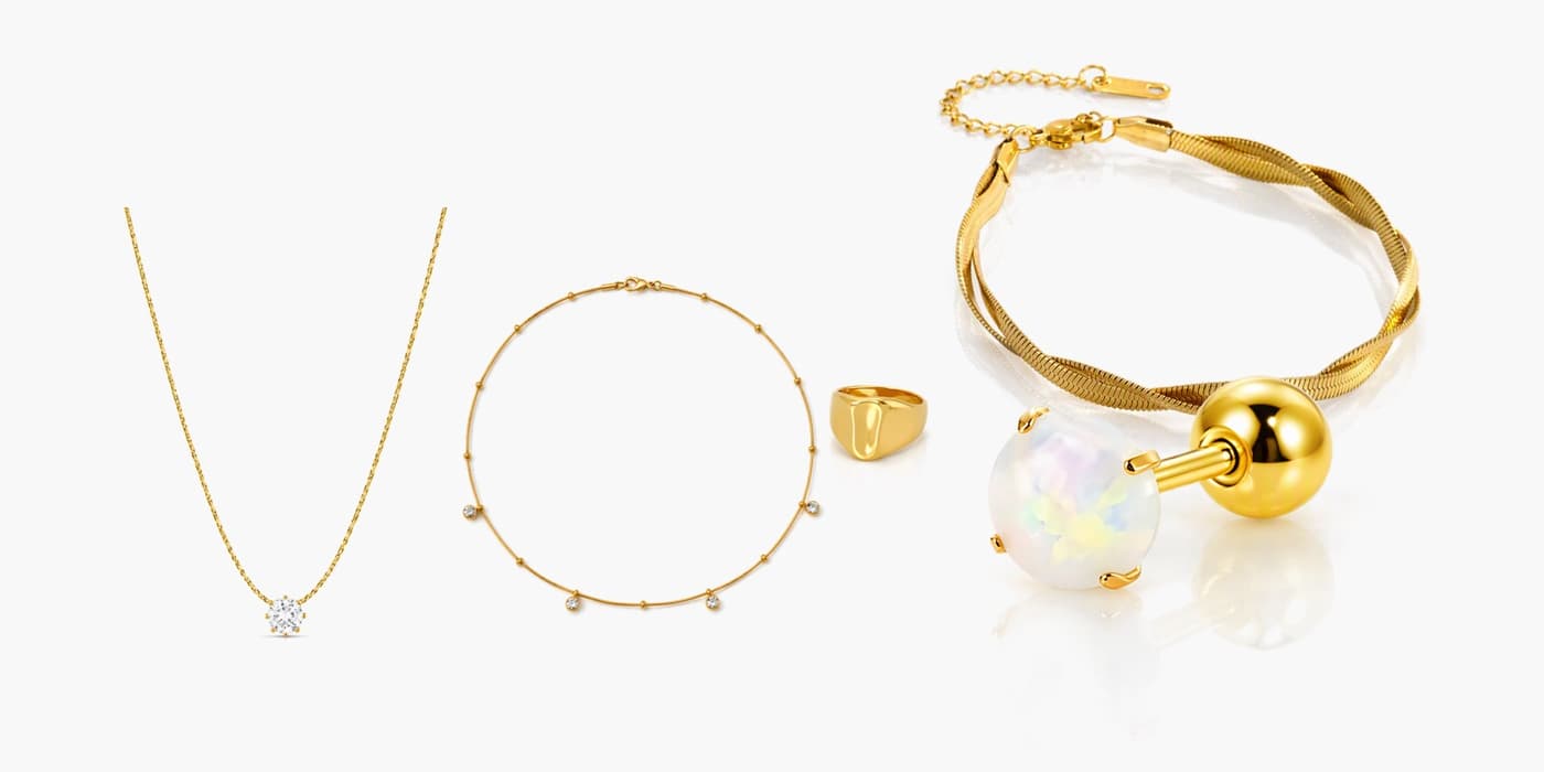 Gold Minimalist Jewelry Set