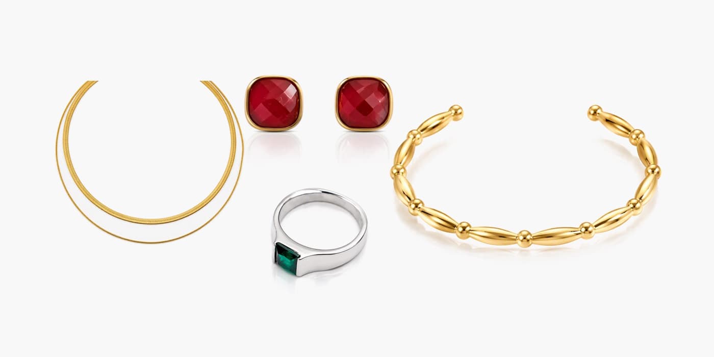Silver Minimalist Jewelry Set
