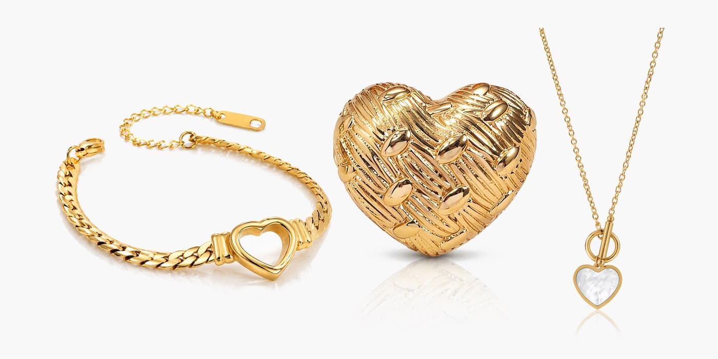 Warm Gold Heart Trio
