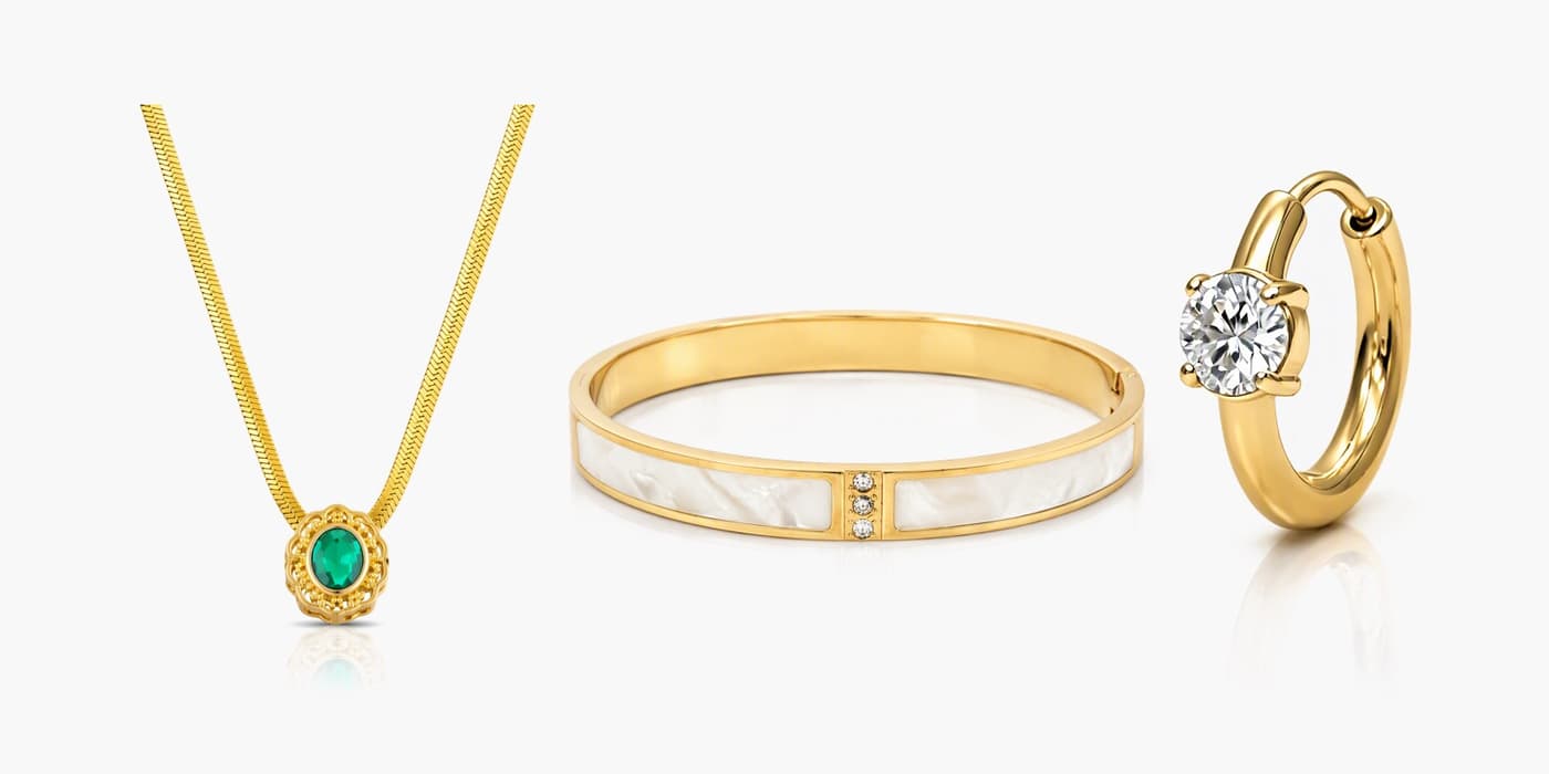Holiday Gold Sparkle Trio