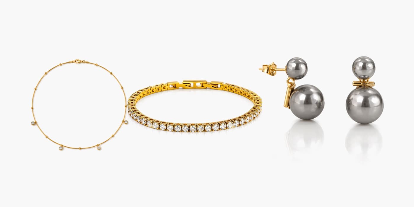 Gold Classic Jewelry Set