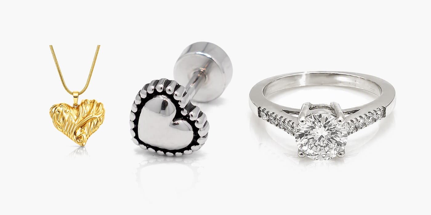 Silver Heart Date Night Set