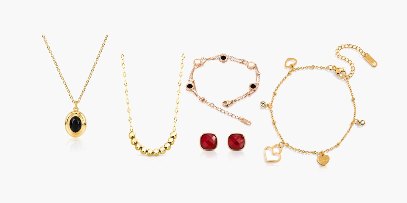 Gold Minimalist Jewelry Layering Set