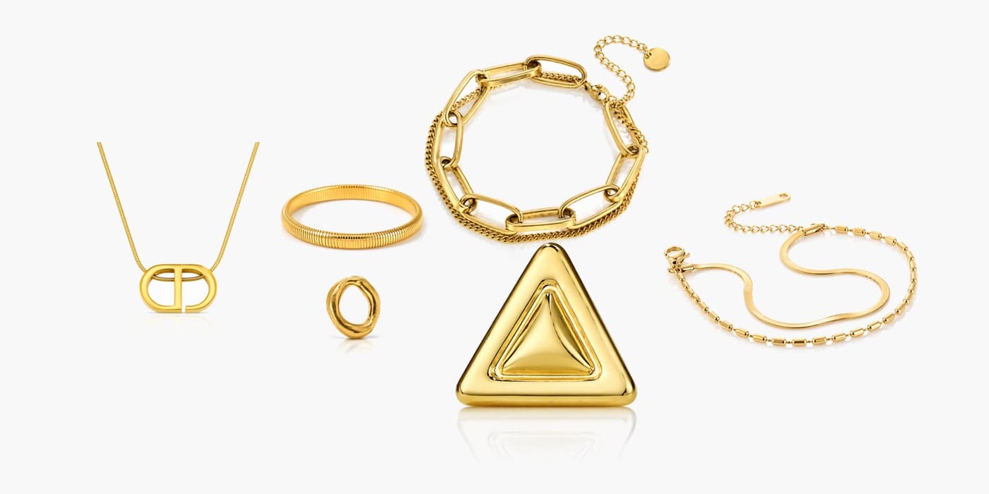 Gold Minimalist Jewelry Set