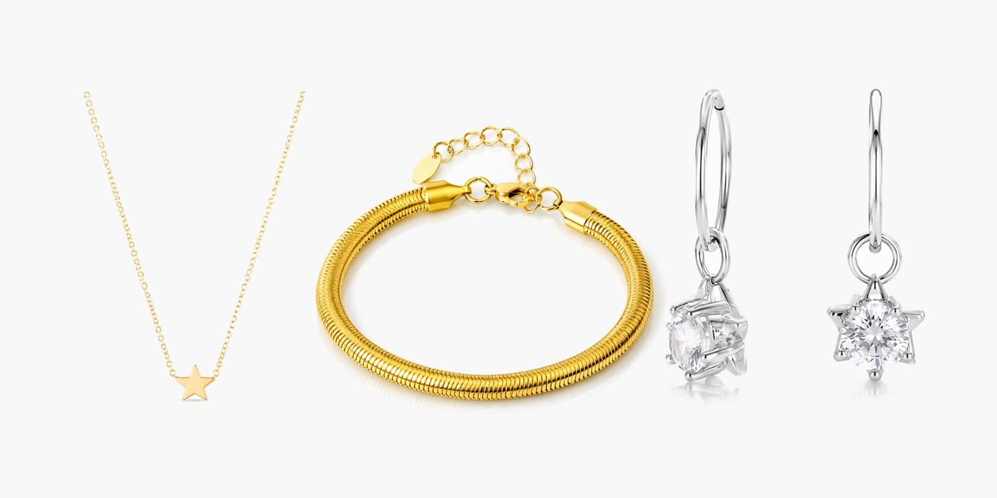 Silver Minimalist Star Jewelry Stack