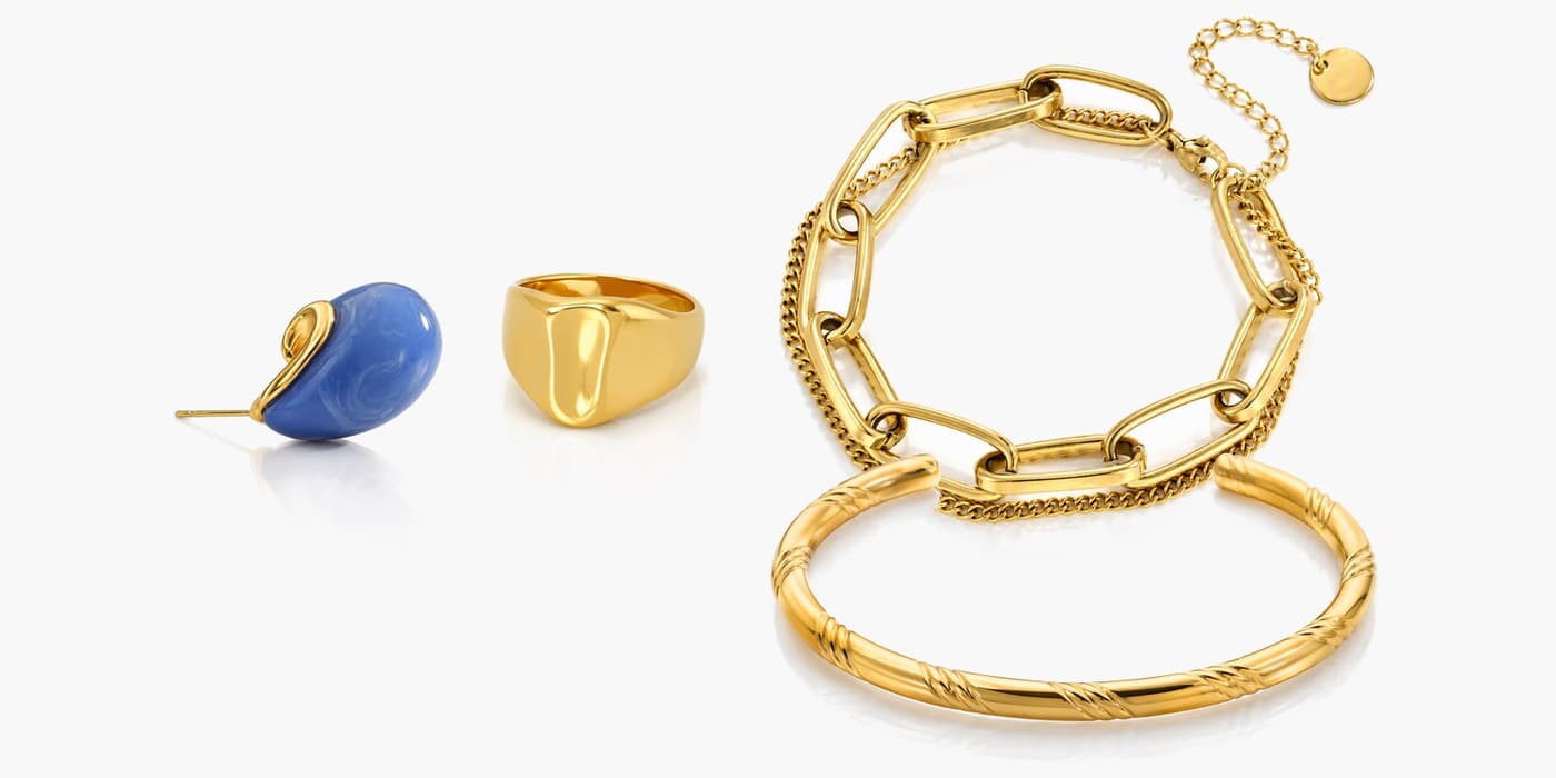 Gold Minimalist Jewelry Set