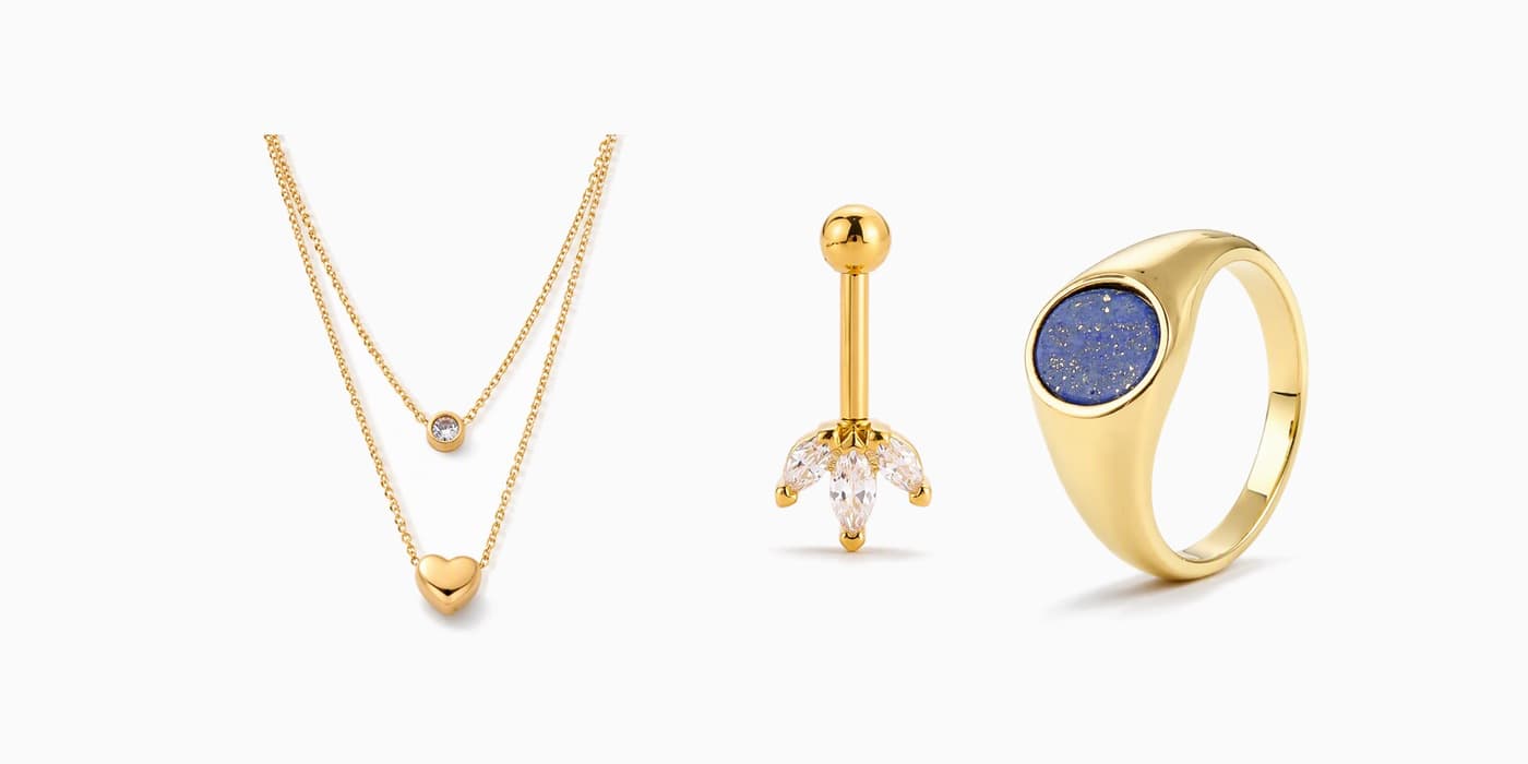 Gold Classic Flower Jewelry Stack