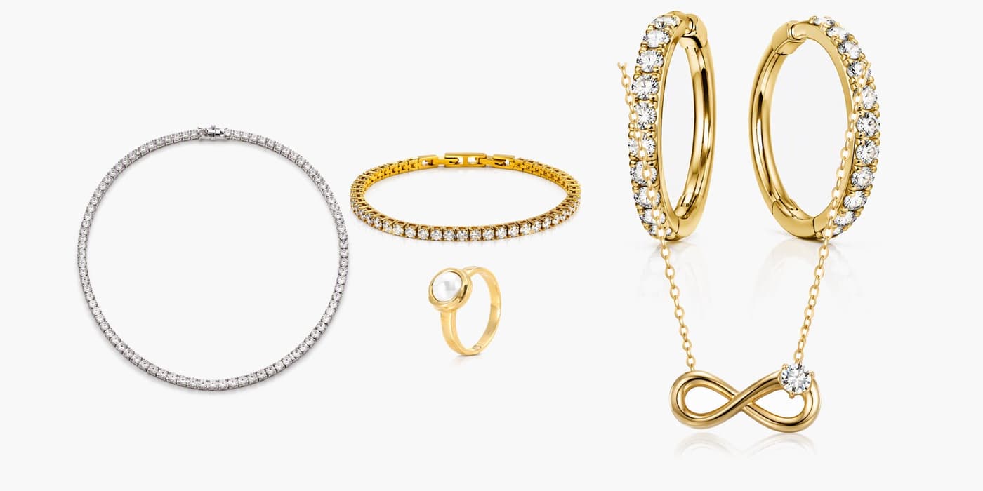 Silver Classic Jewelry Layering Set