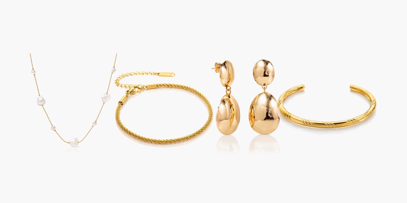 Gold Jewelry Layering Set
