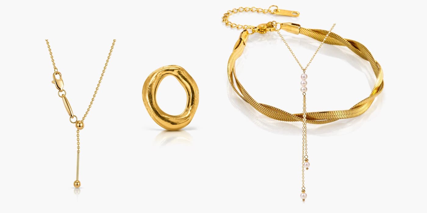 Gold Classic Jewelry Set