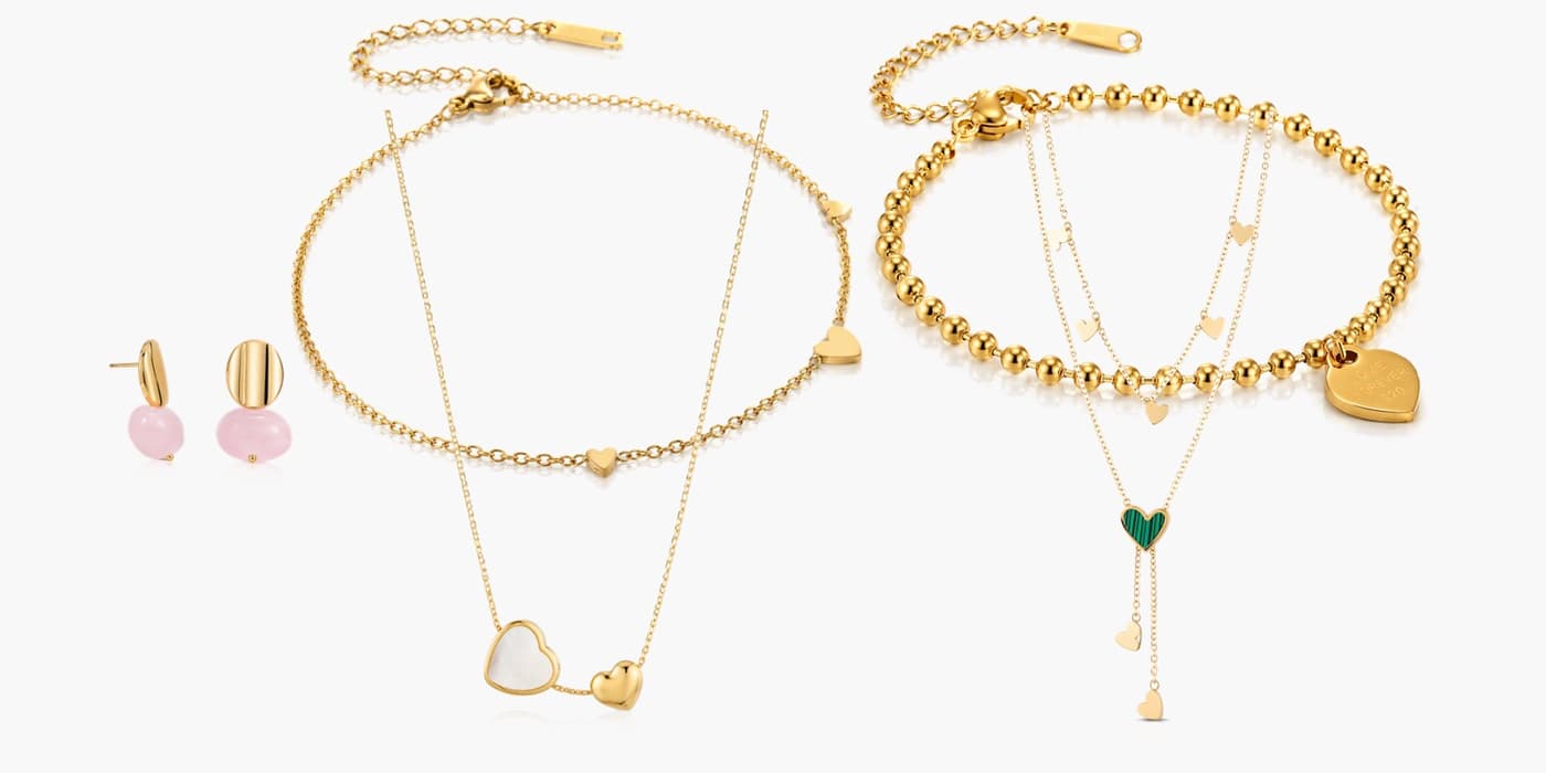 Gold Minimalist Circle Jewelry Gift Set