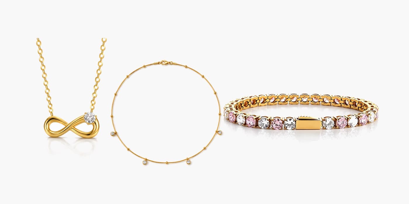 Silver Classic Necklace & Bracelet Layering Set