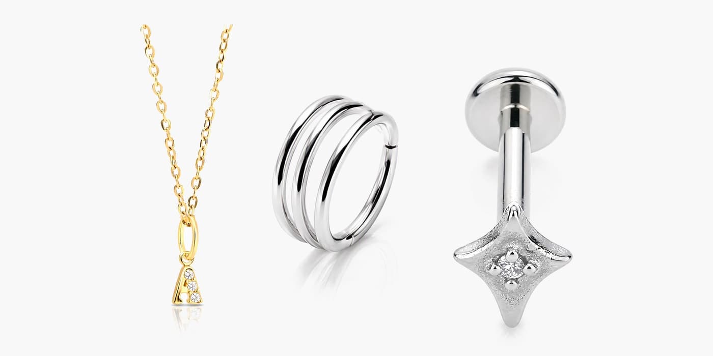 Silver Minimalist Star Jewelry Layered Set