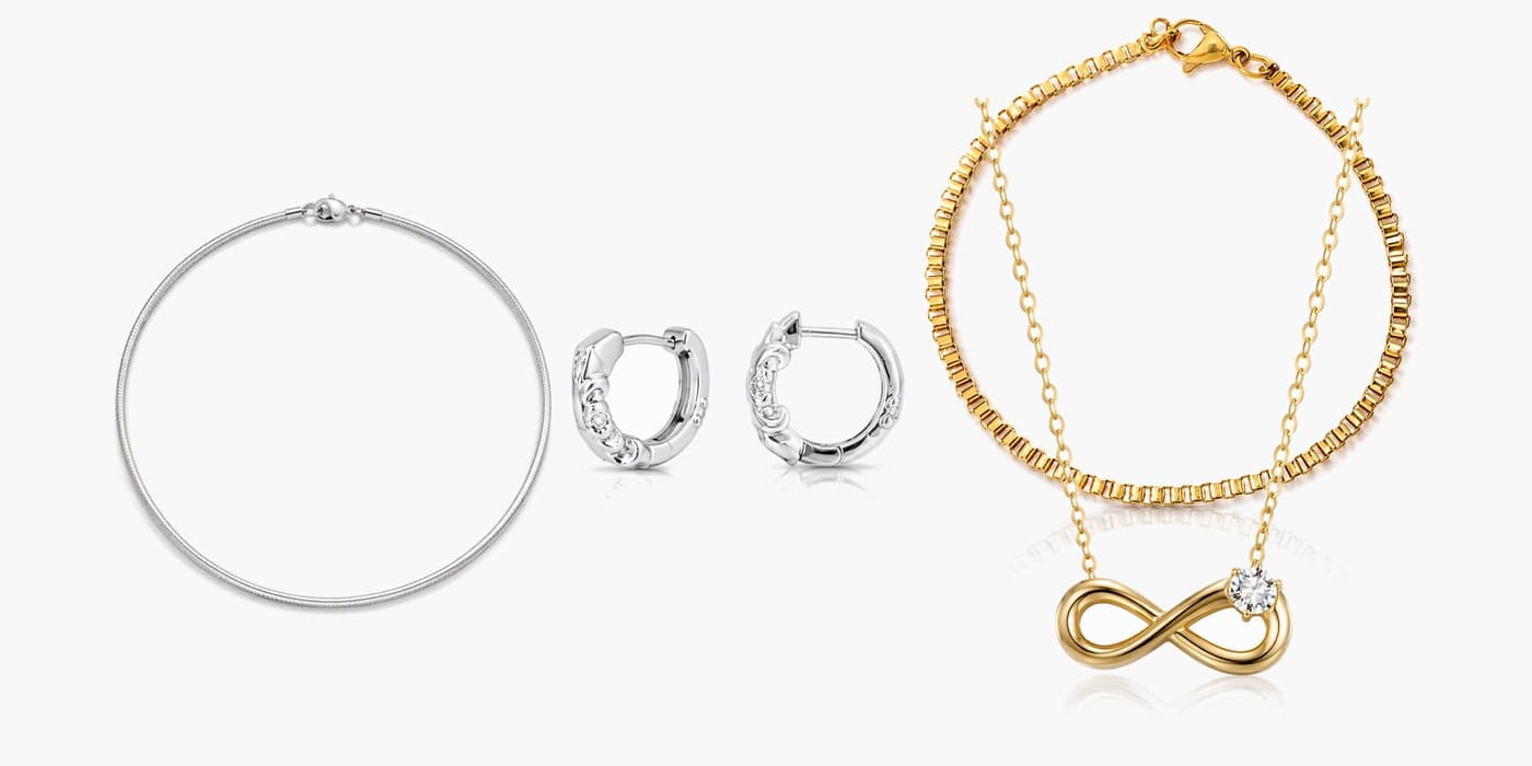 Silver Minimalist Jewelry Layering Set