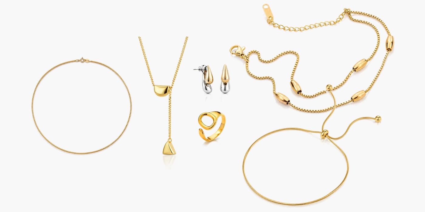 Gold Minimalist Bar Jewelry Stack