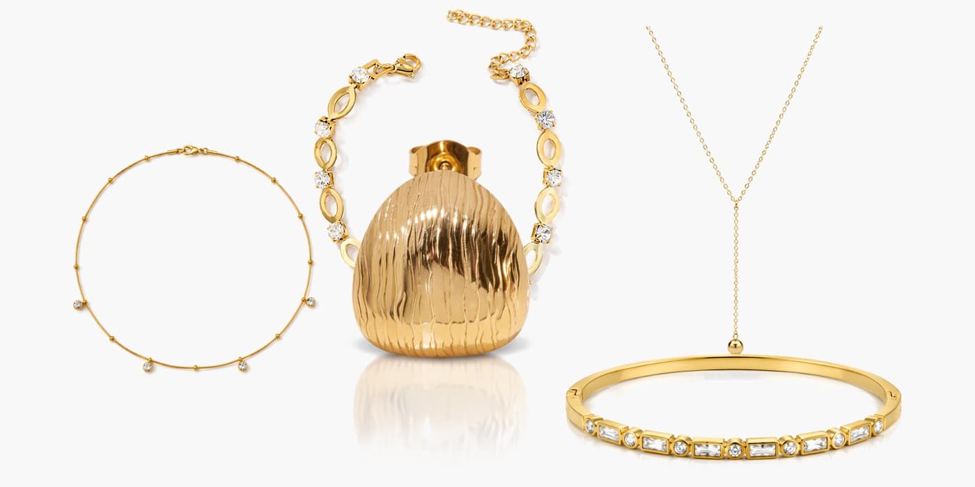 Gold Classic Jewelry Set