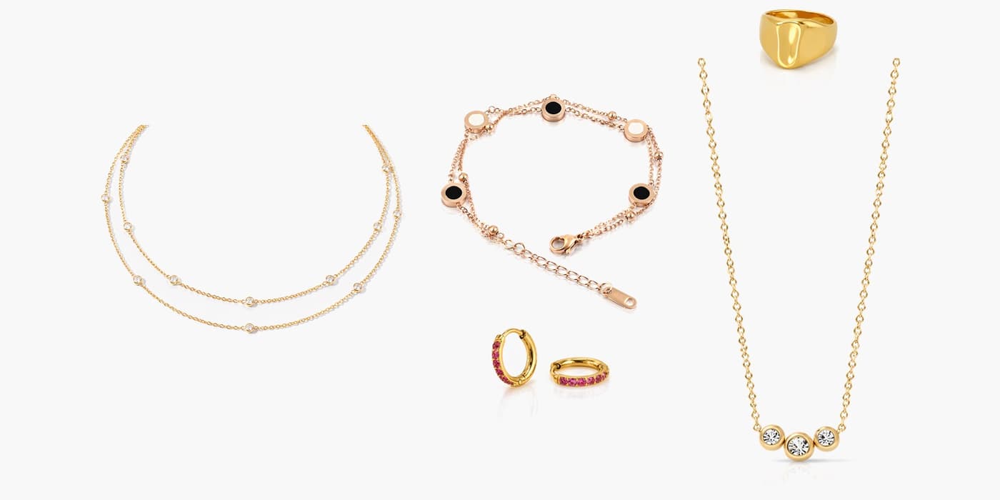 Gold Minimalist Jewelry Set