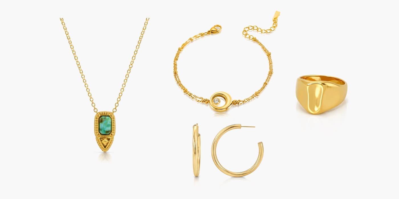 Minimalist Gold Bar Jewelry Stack