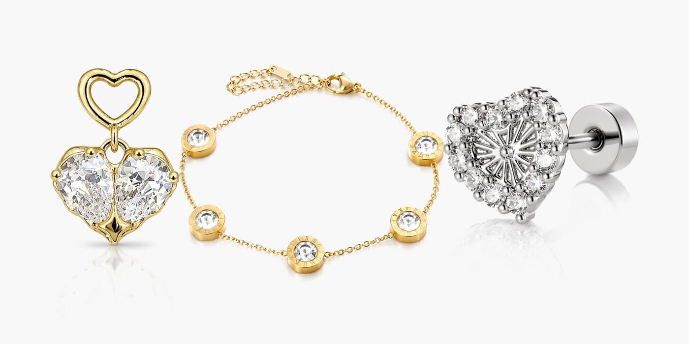 Silver Heart Date Night Set