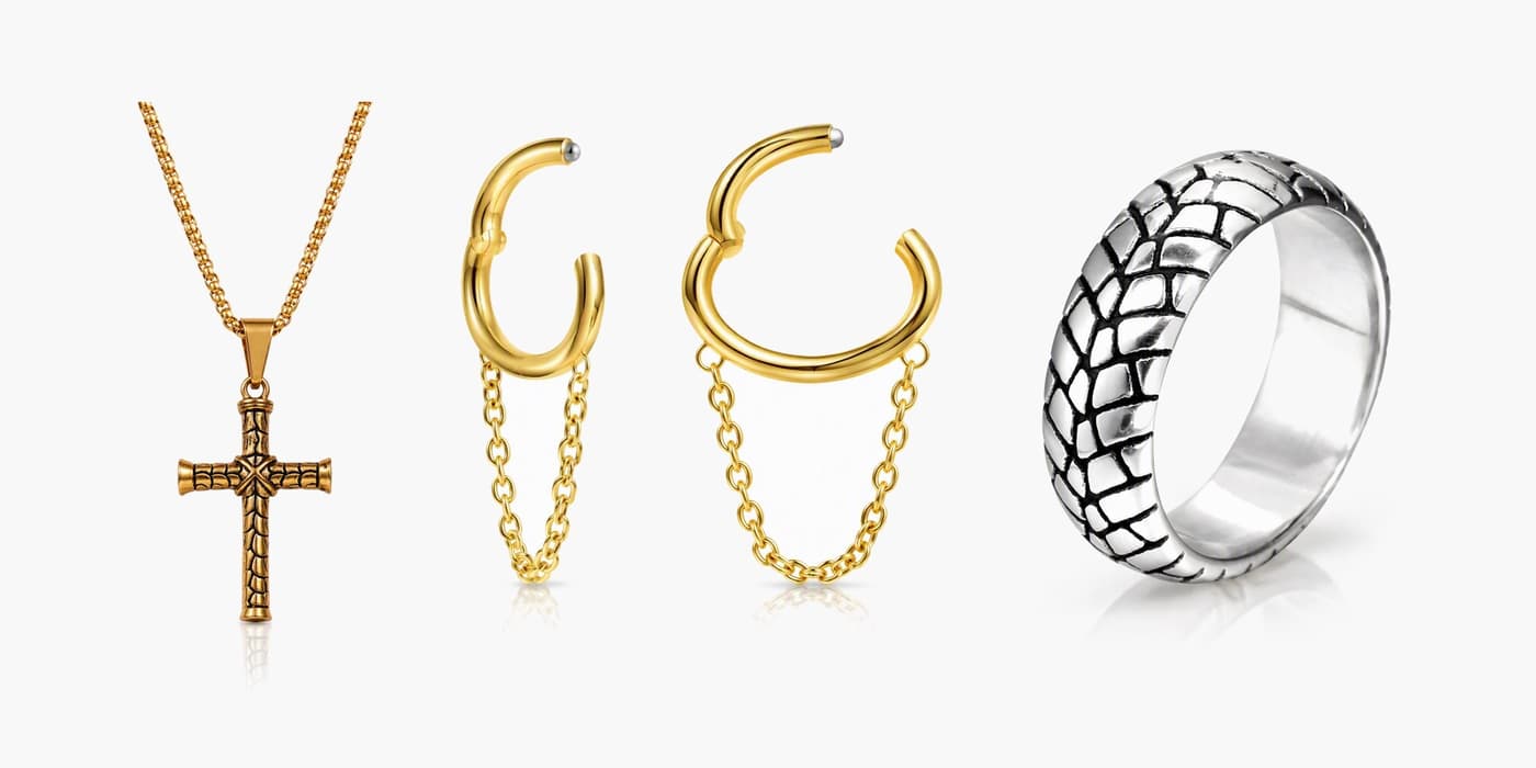 Edgy Silver Night Set