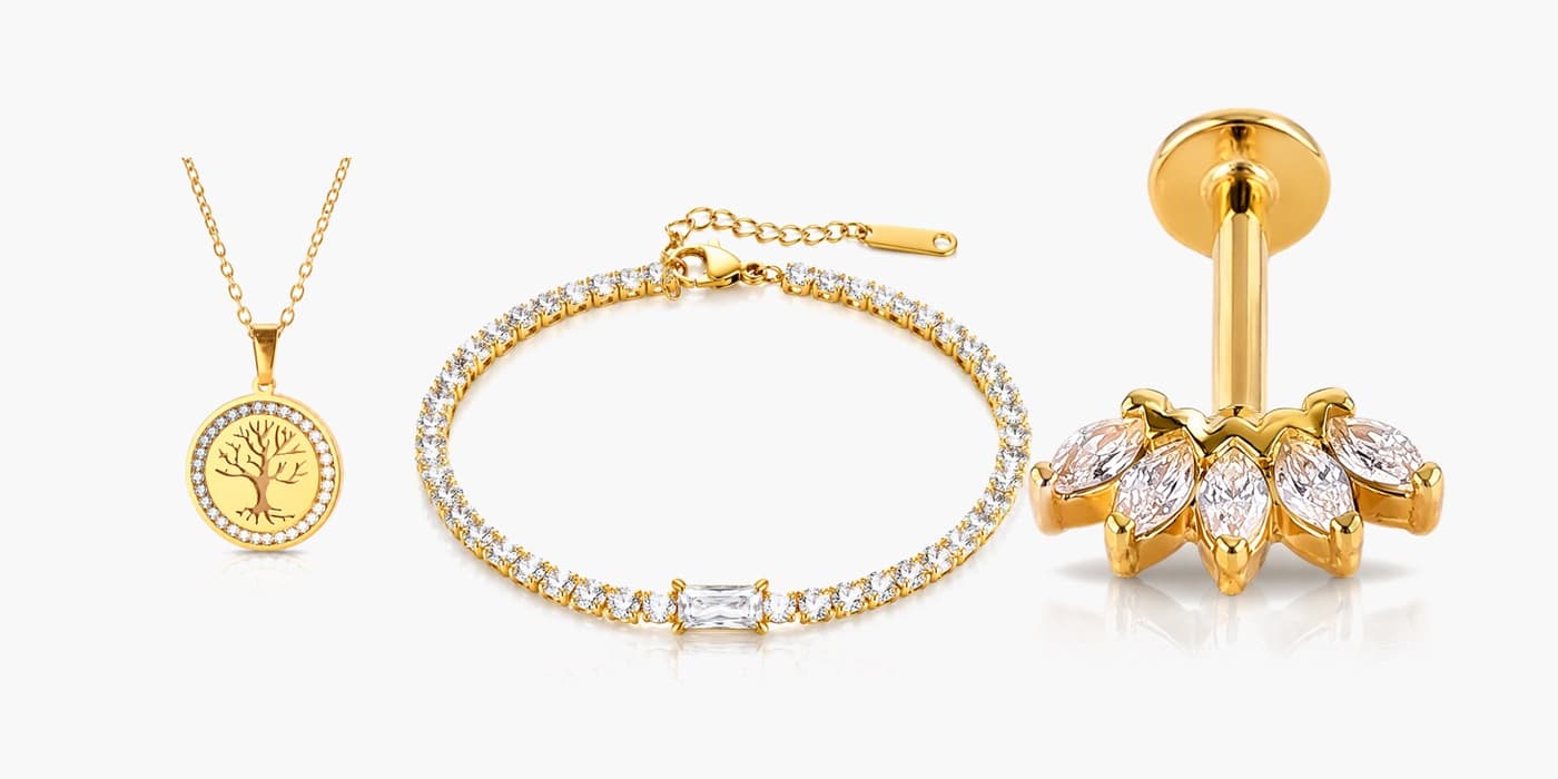 Holiday Gold Sparkle Set