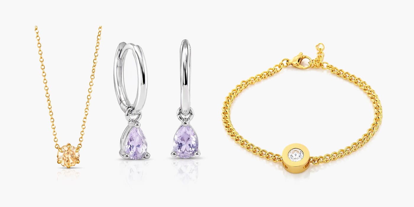 Gold Minimalist Teardrop Jewelry Layering Set