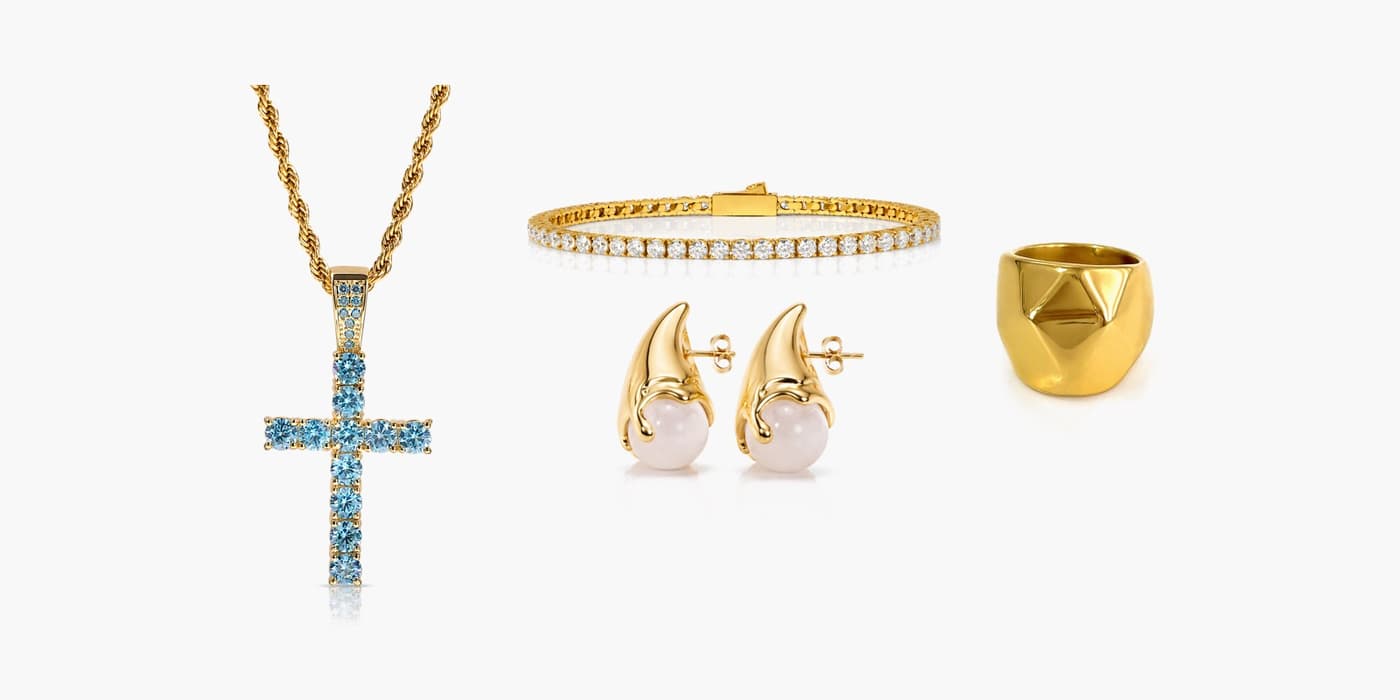 Warm Gold Statement Night Set
