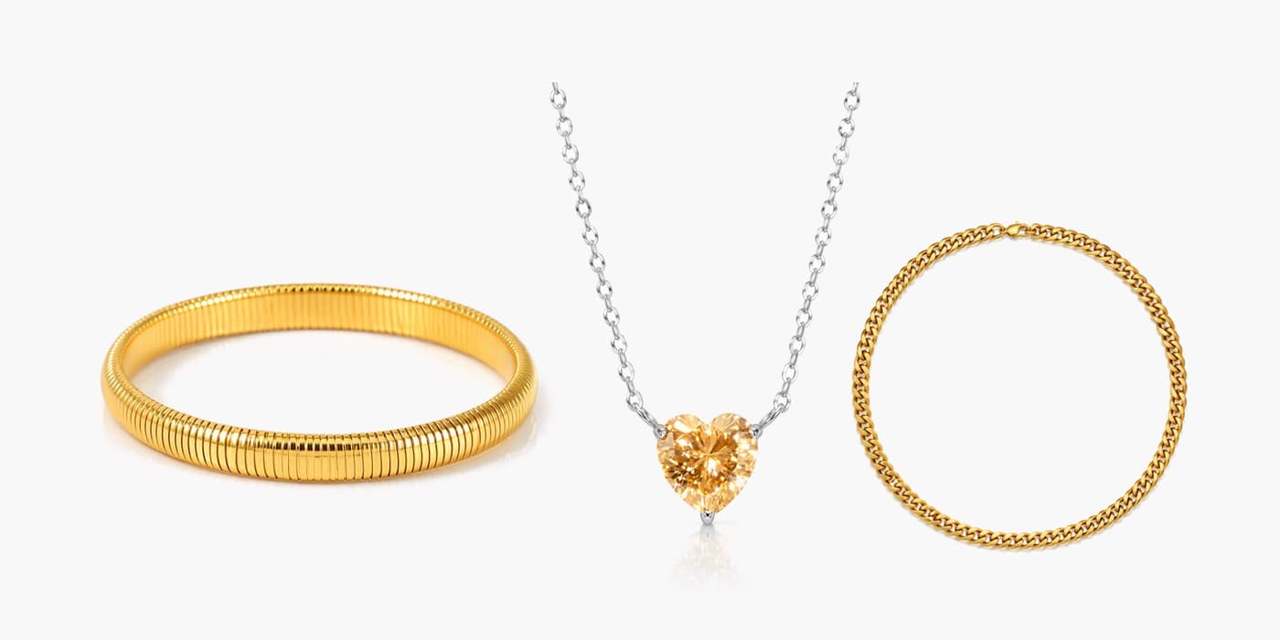 Silver Necklace & Bracelet Layered Set