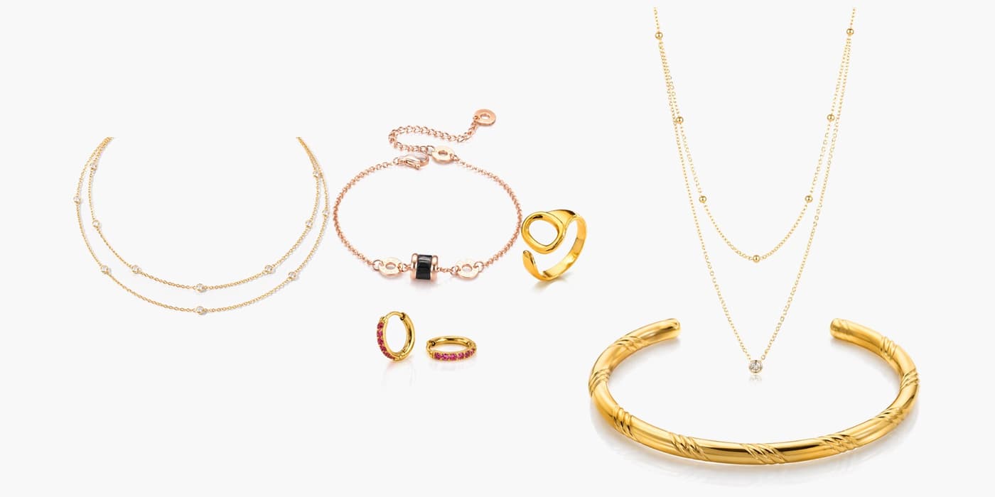 Gold Minimalist Jewelry Set