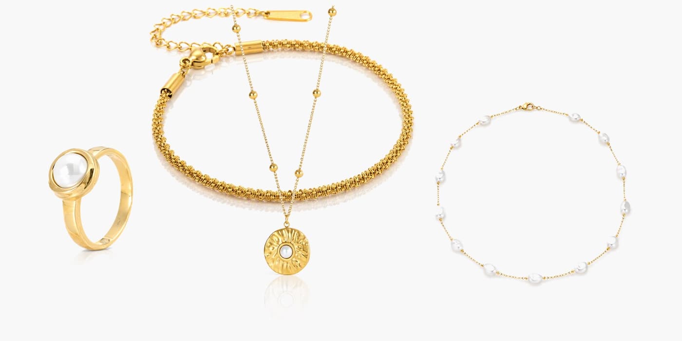 Gold Sun Jewelry Stack