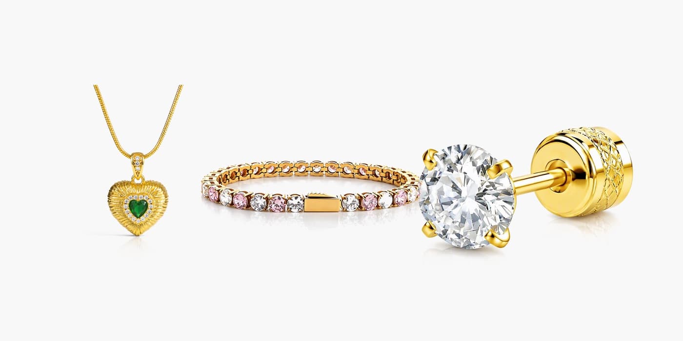 Gold Classic Jewelry Set