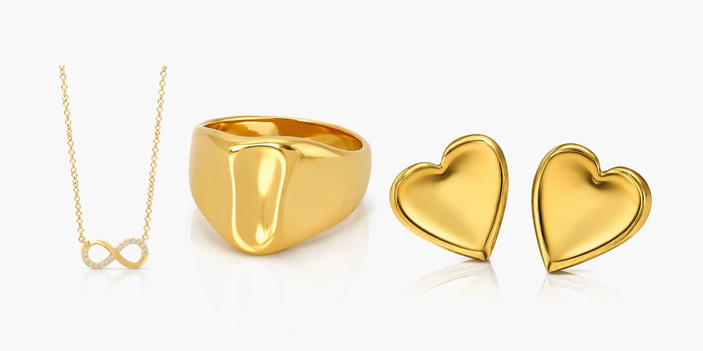 Everyday Gold Stack with Infinity Pendant