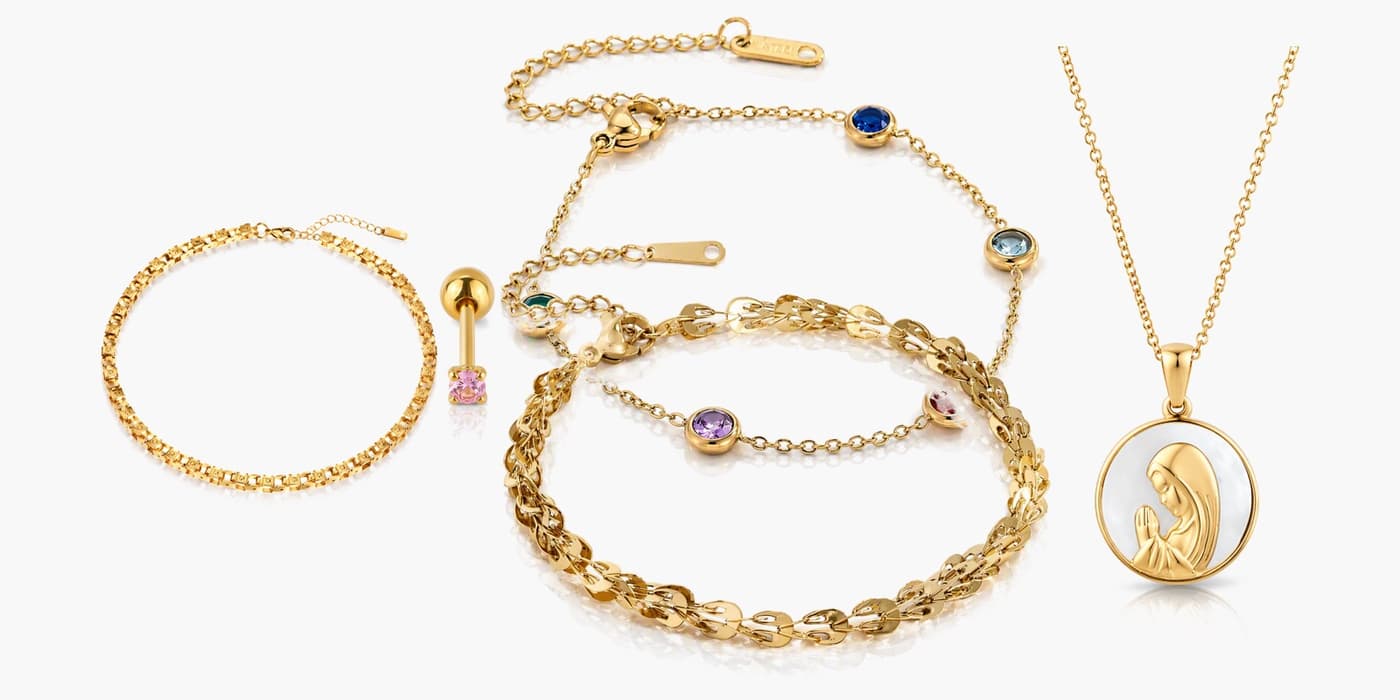 Gold Classic Jewelry Set